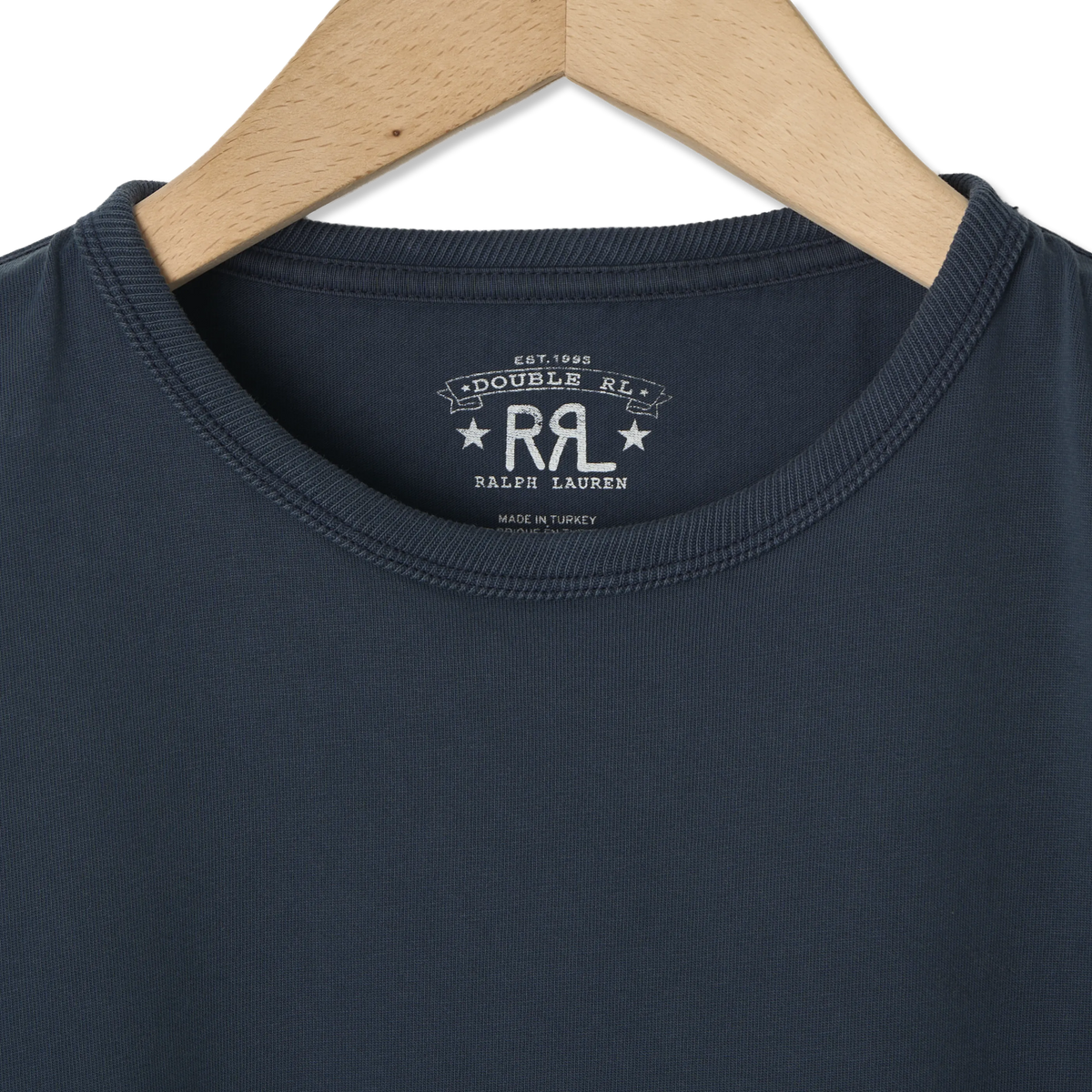 RRL By Ralph Lauren Relaxed Fit Heavyweight Jersey T-Shirt Dark Navy - Detail 2