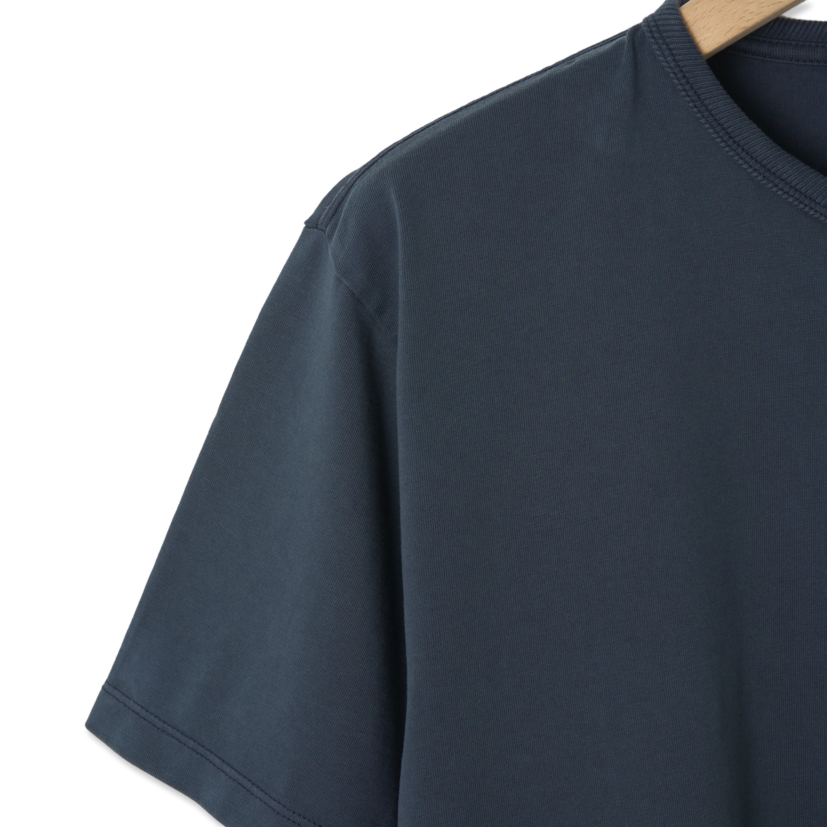 RRL By Ralph Lauren Relaxed Fit Heavyweight Jersey T-Shirt Dark Navy - Detail 3