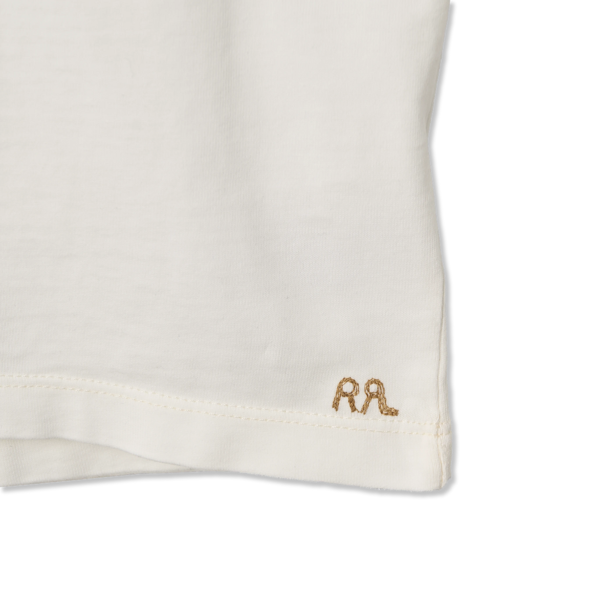 RRL By Ralph Lauren Relaxed Fit Heavyweight Jersey T-Shirt Warm White - Detail 2