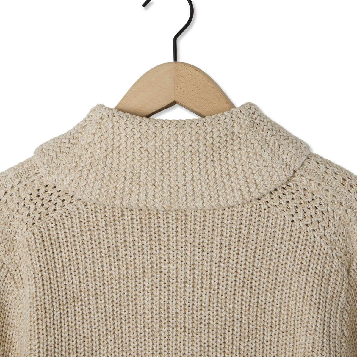 RRL By Ralph Lauren Shawl Card Long Sleeve Cardigan Cream - Detail 3