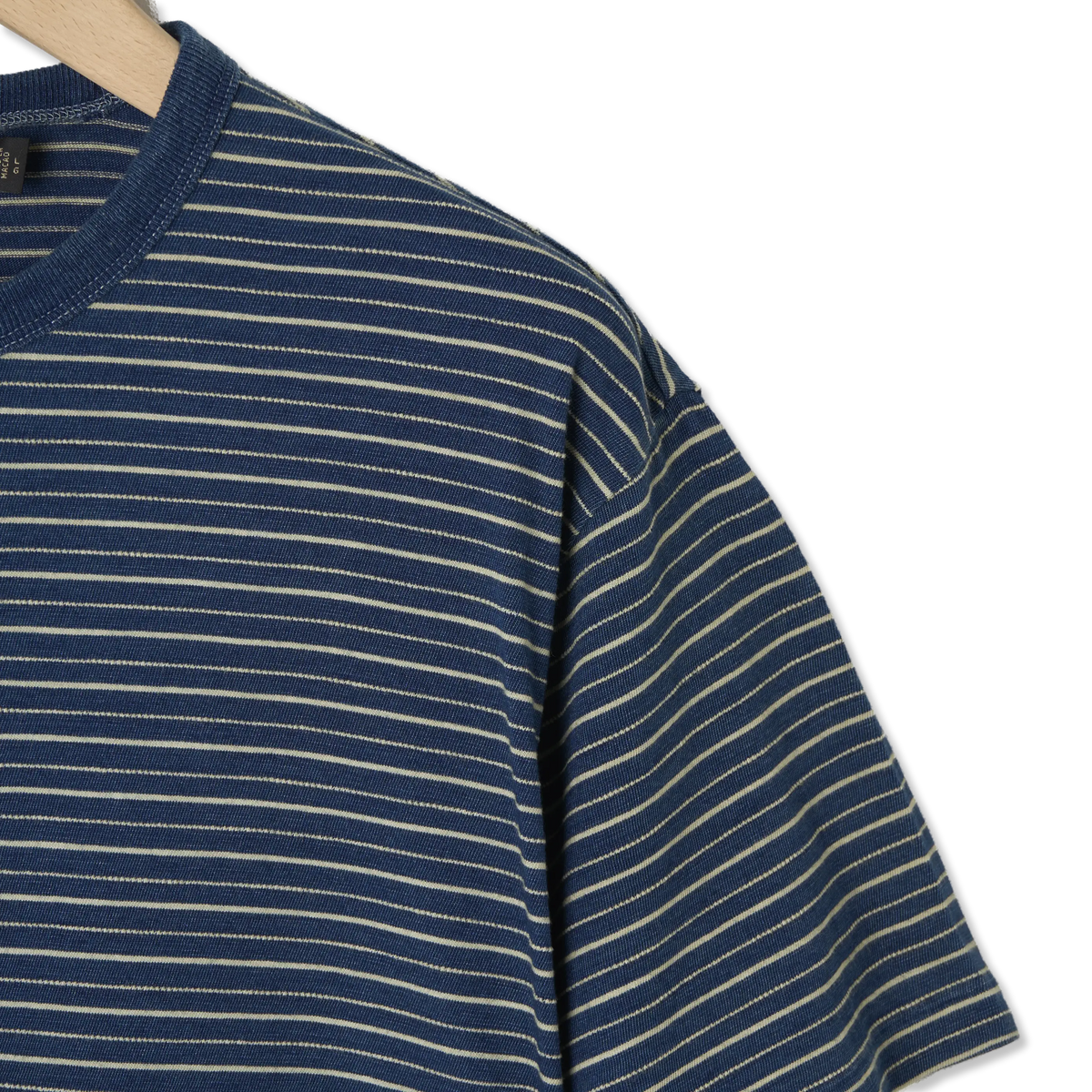 RRL By Ralph Lauren Striped Jacquard T-Shirt Indigo Multi - Detail 3