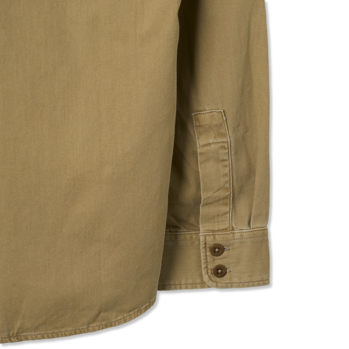 RRL By Ralph Lauren Twill Officer's Workshirt Faded Tan - Detail 2