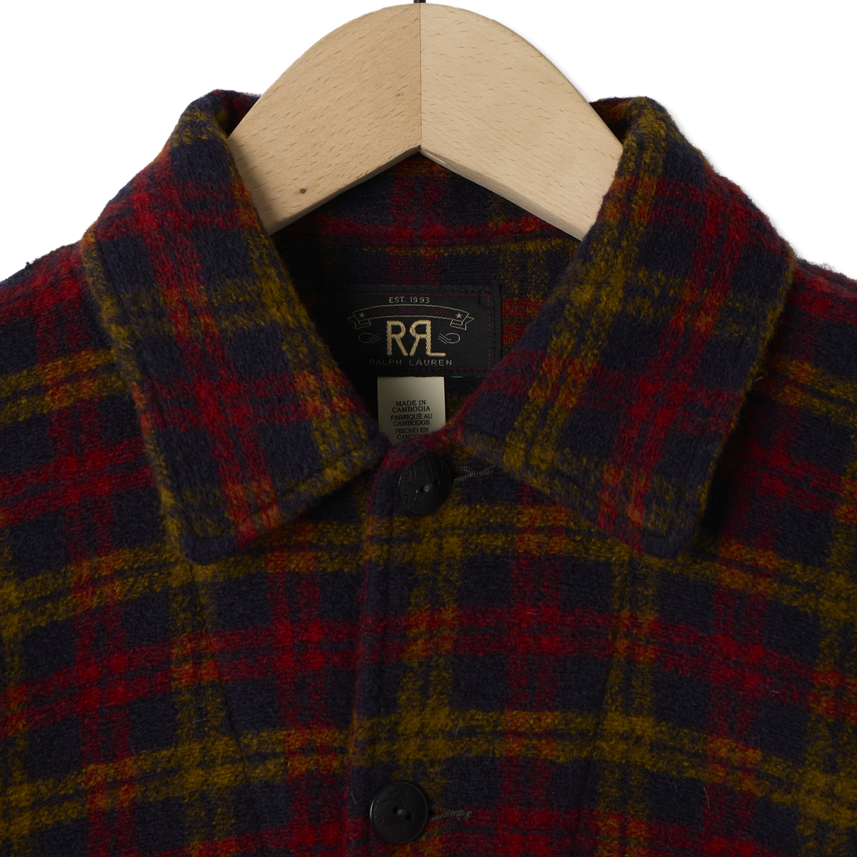 RRL By Ralph Lauren Wool-Blend Flight Jacket Red / Multi - Detail 4