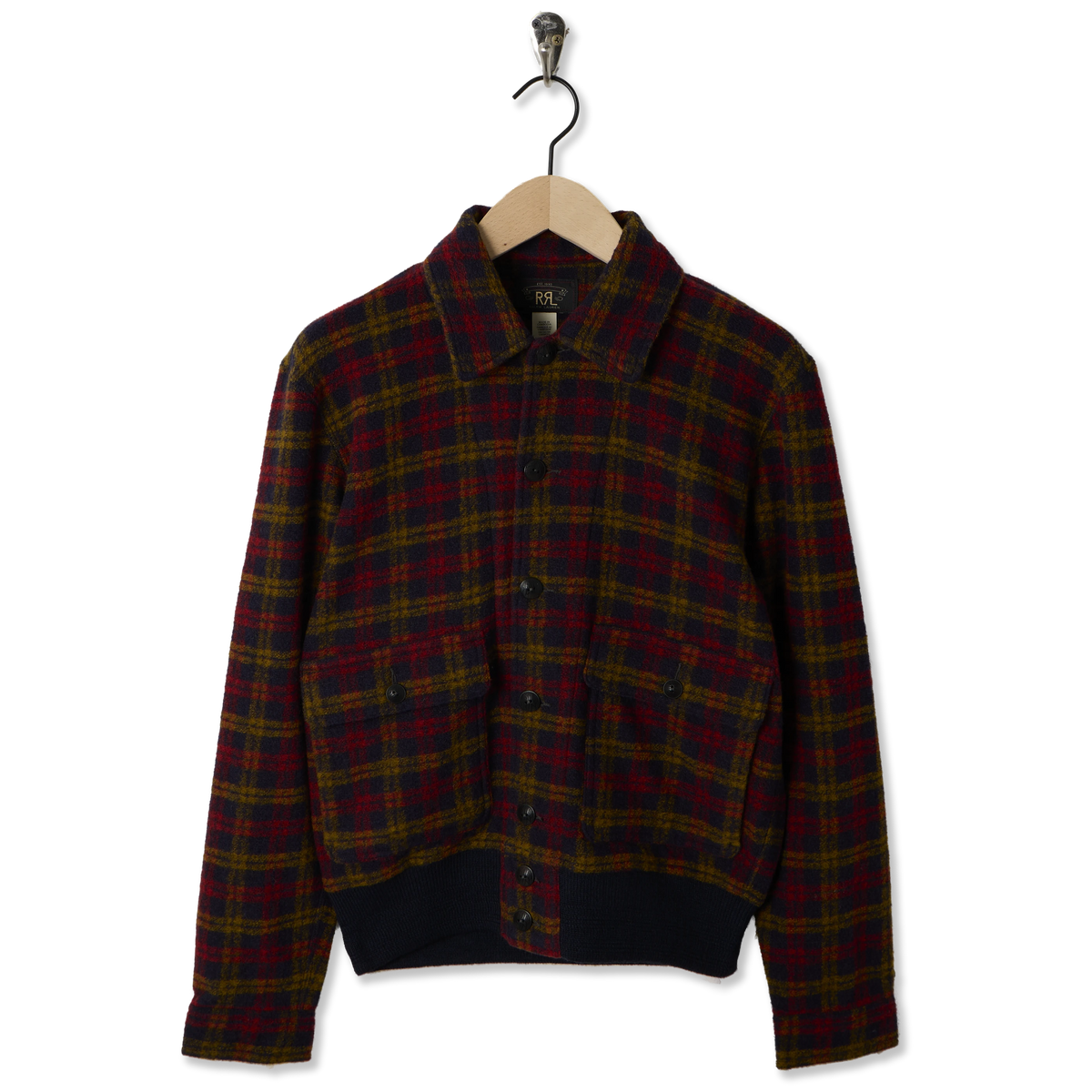 RRL By Ralph Lauren Wool-Blend Flight Jacket Red / Multi - Front