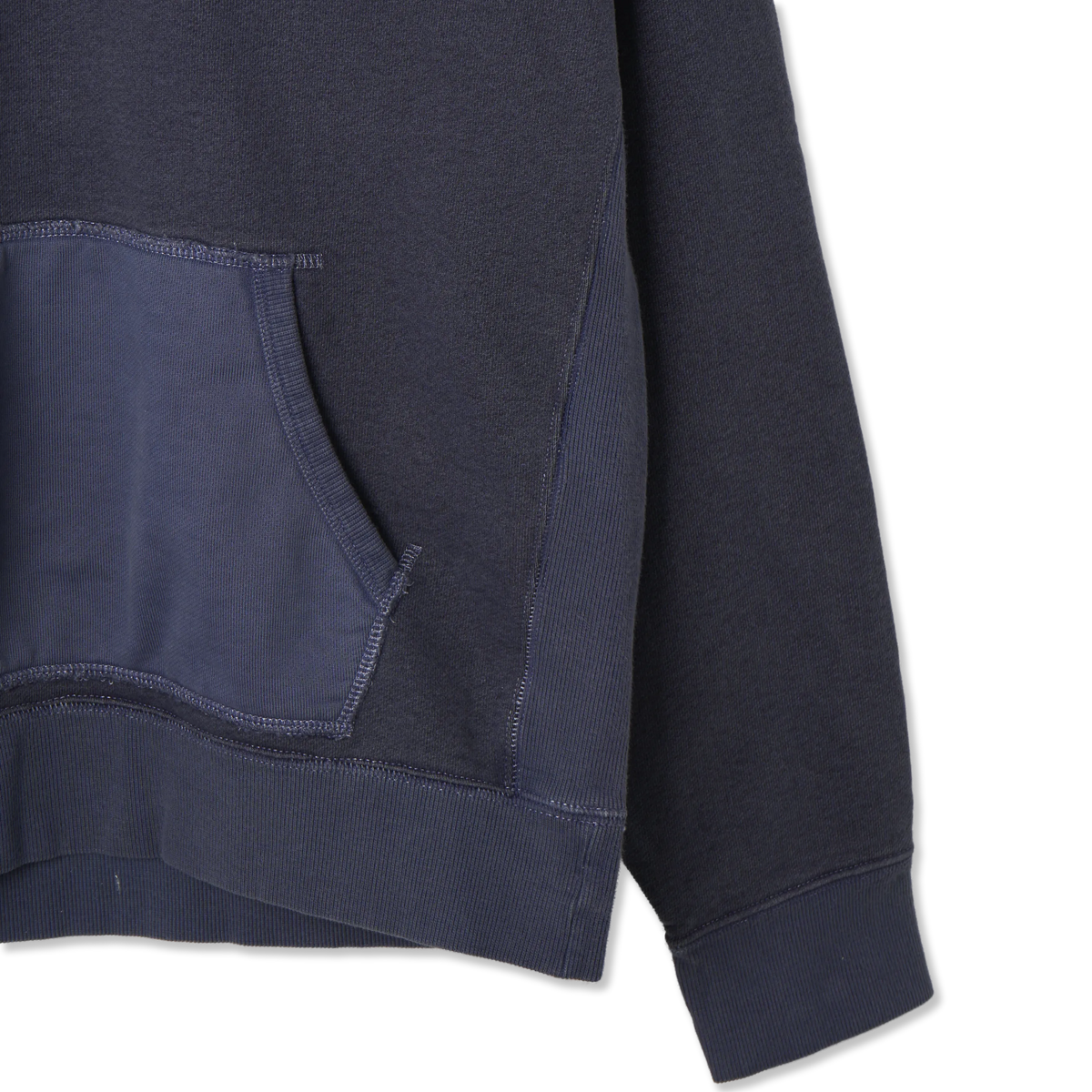RRL by Ralph Lauren Garment-Dyed French Terry Hoodie Navy Multi - Detail 2