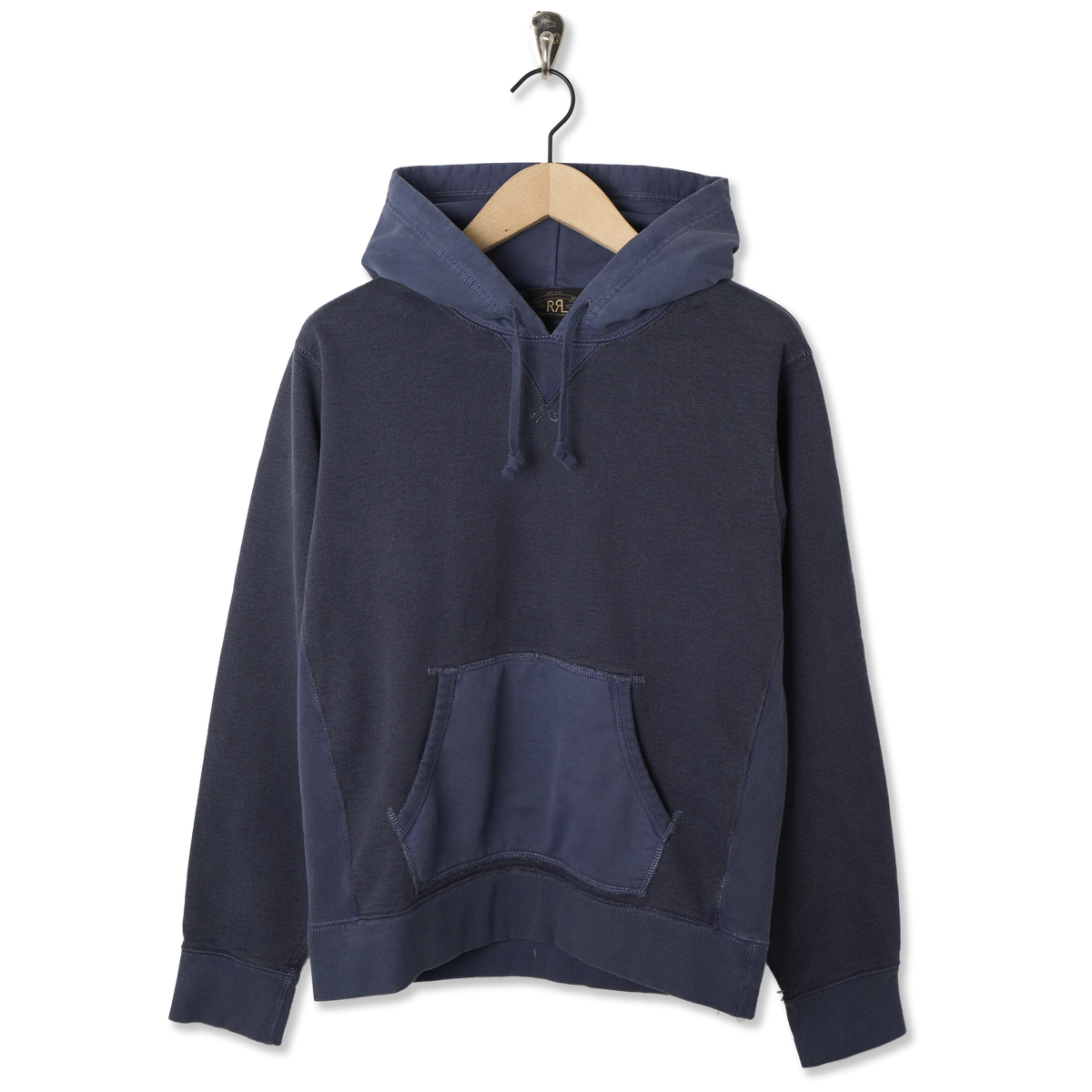 RRL by Ralph Lauren Garment-Dyed French Terry Hoodie Navy Multi - Front