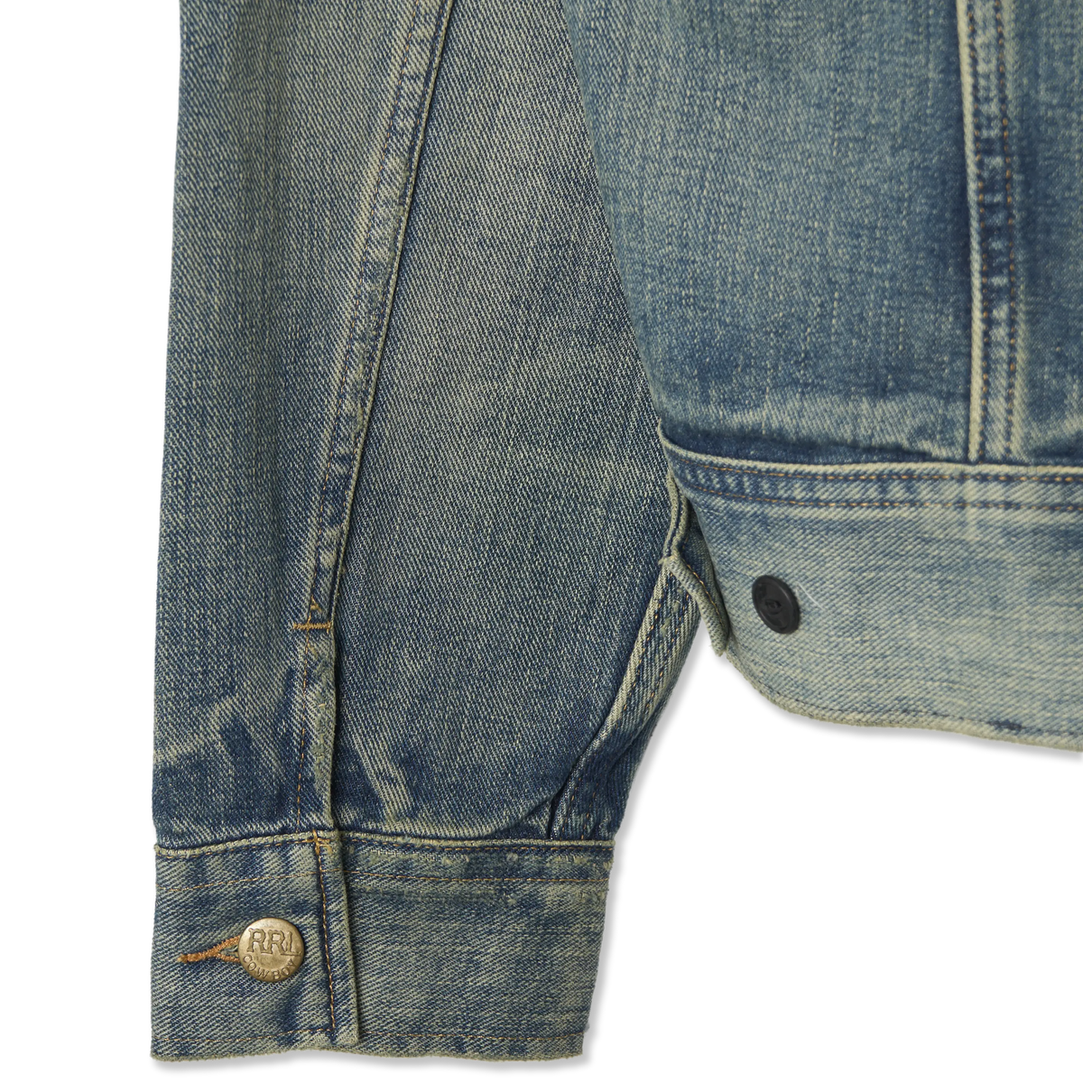 RRL by Ralph Lauren Leeland Indigo Denim Trucker Jacket Leeland Wash - Detail 6