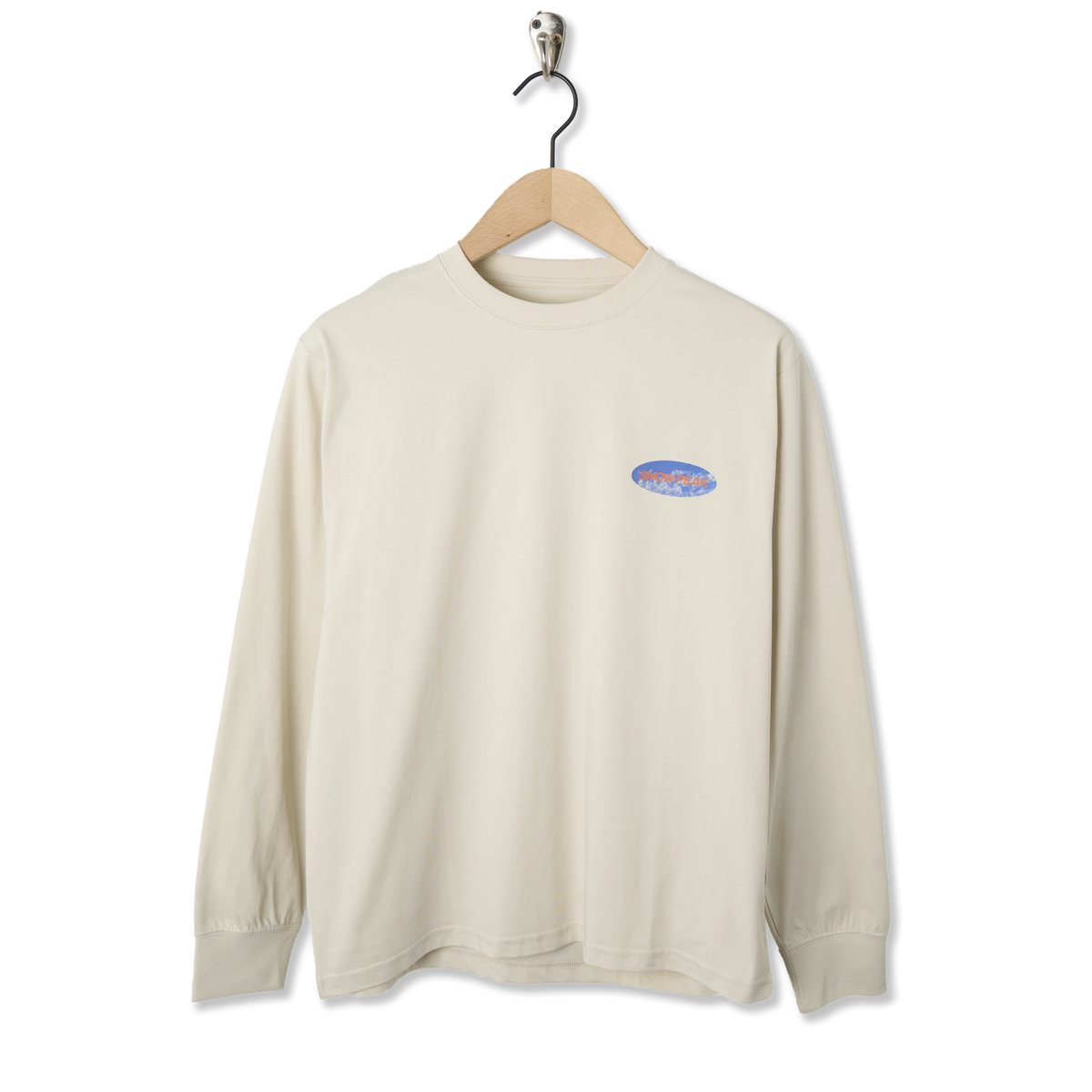 Snow Peak Campscape L/S T-Shirt Ivory - Front