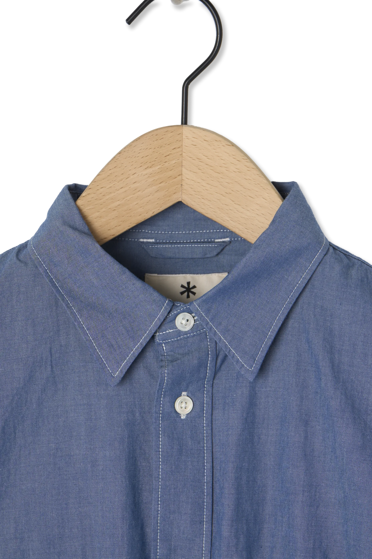 Snow Peak Chambray Work Shirt Blue - Detail 5