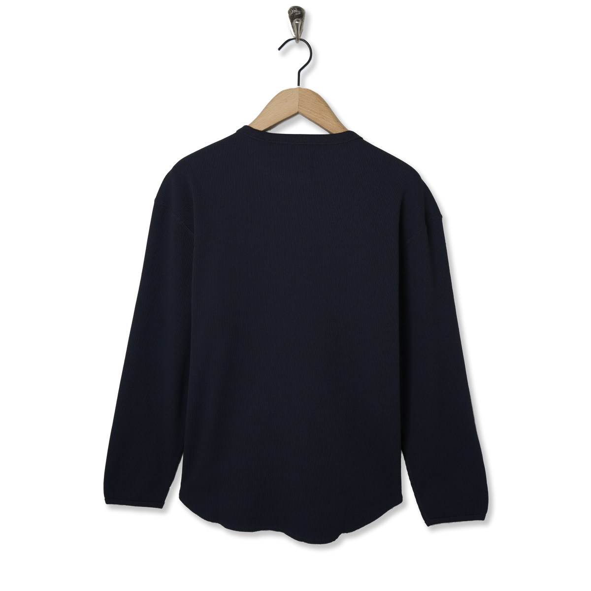 Snow Peak Dry Waffle L/S T-Shirt Dark Navy - Back