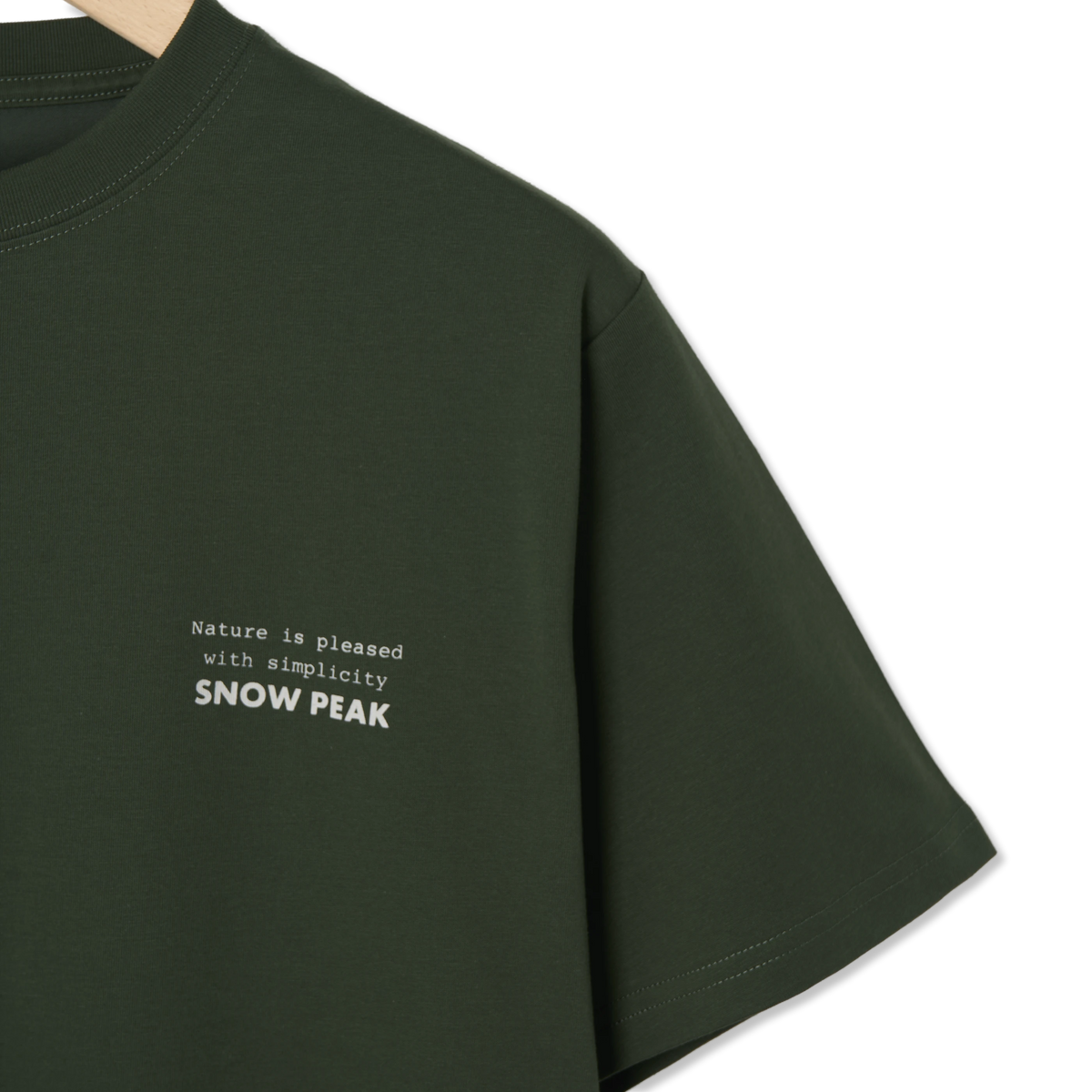 Snow Peak Elemental Balance T-Shirt Dark Green - Detail 4