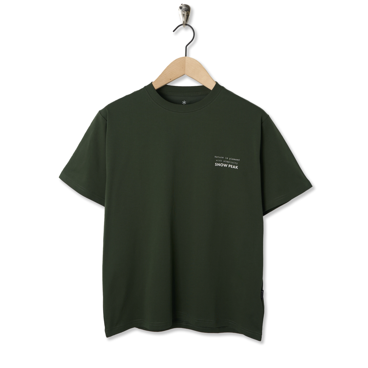 Snow Peak Elemental Balance T-Shirt Dark Green - Front