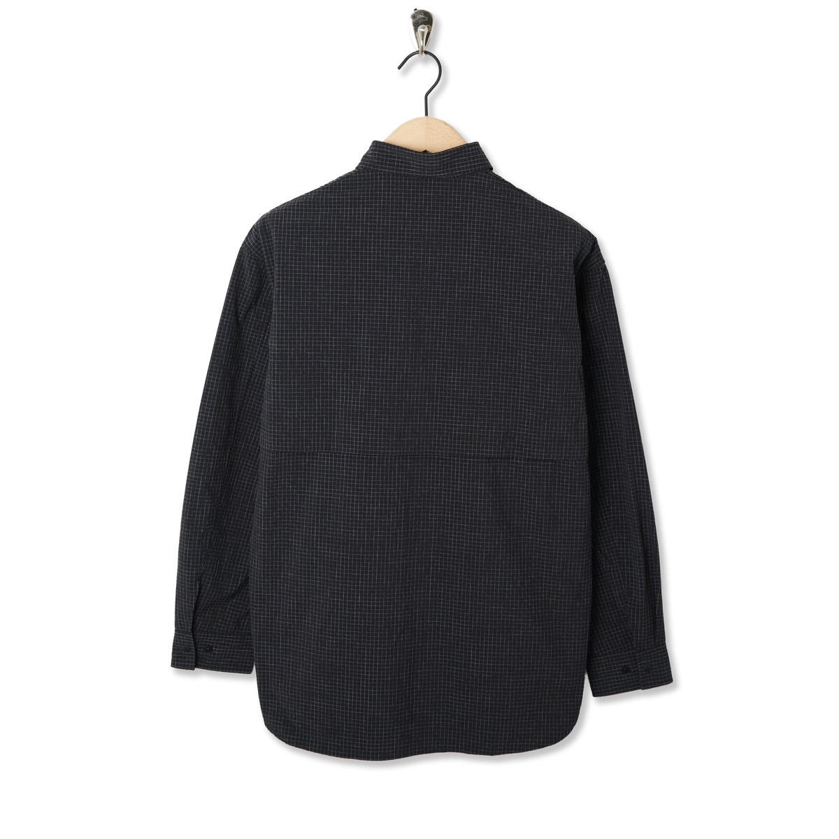 Snow Peak Kasuri Ripstop Shirt Black - Back