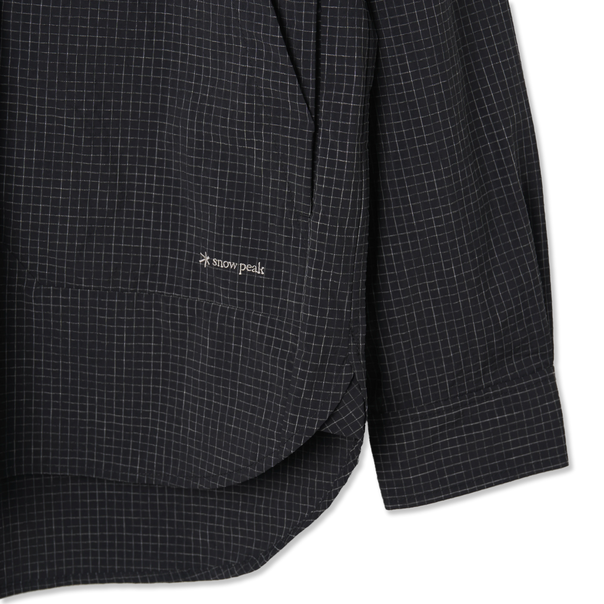 Snow Peak Kasuri Ripstop Shirt Black - Detail 3
