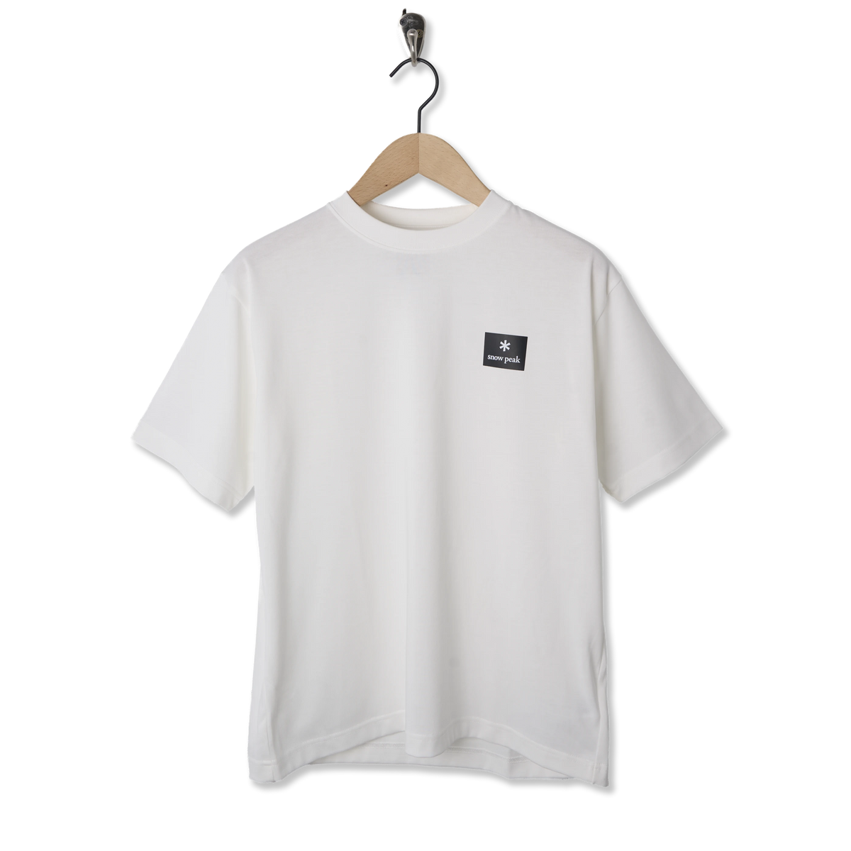 Snow Peak Standard Square Logo T-Shirt Off White - Front