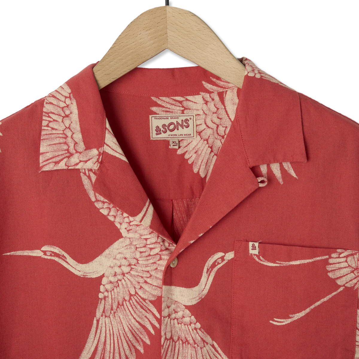 &Sons New Flight Print Club Shirt Multi - Detail 2