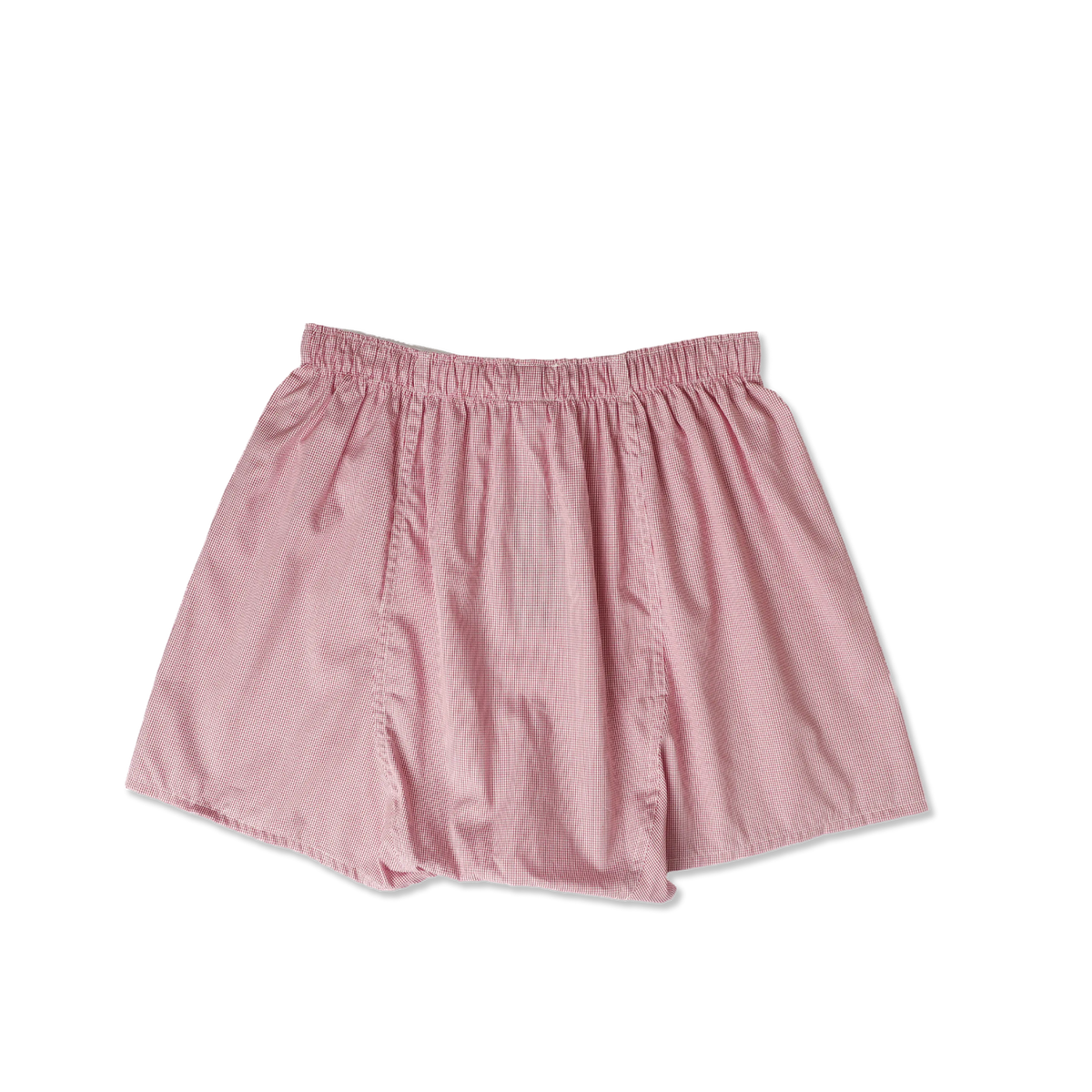 Sunspel Classic Boxer Short White / Red Micro Gingham