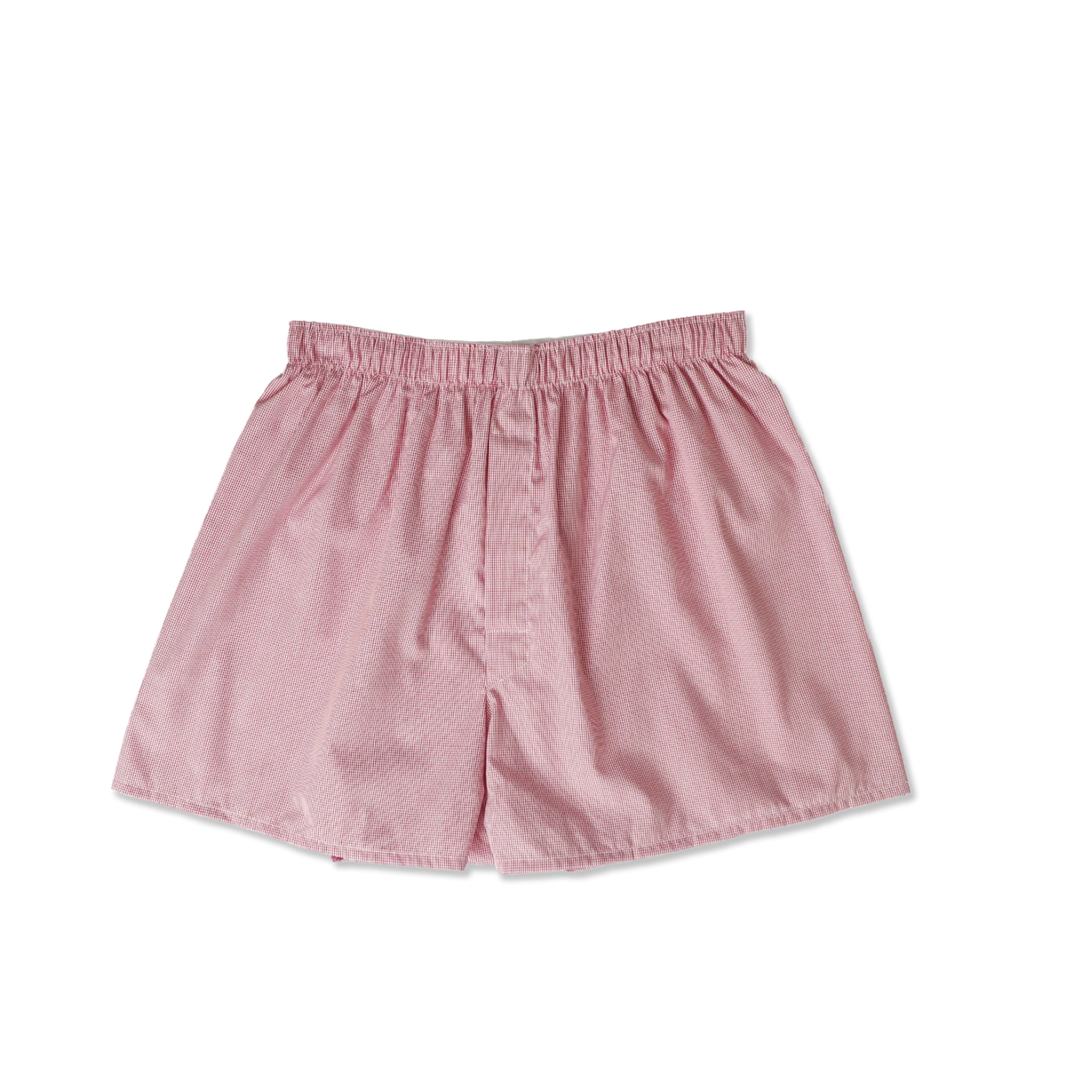 Sunspel Classic Boxer Short White / Red Micro Gingham