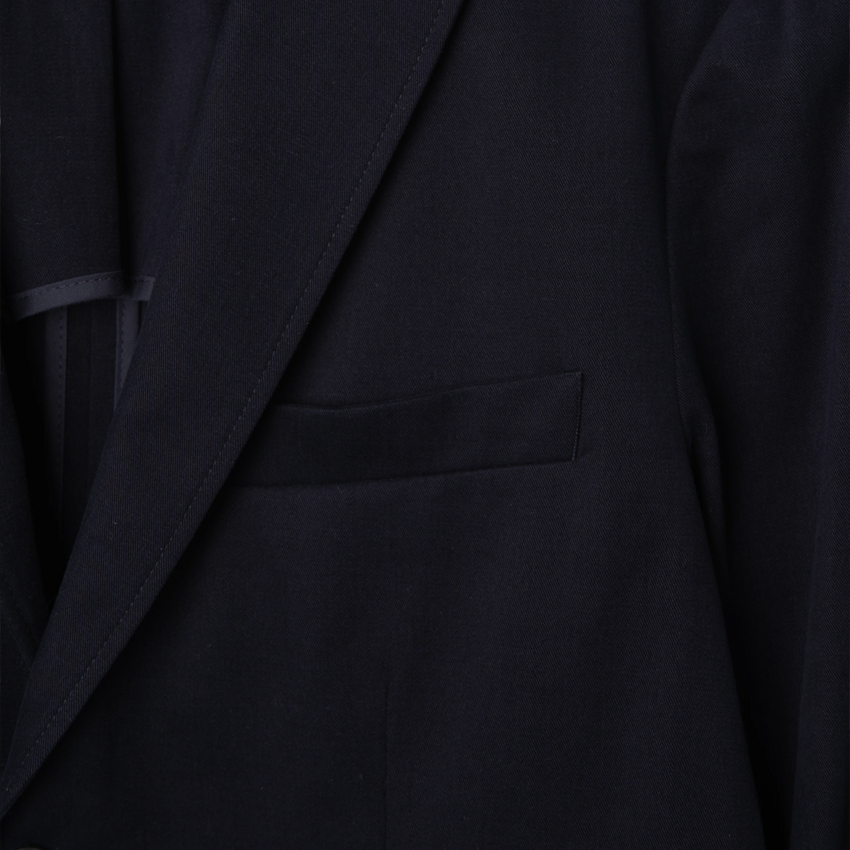 Sunspel Brushed Cotton Blazer Navy - Detail 4