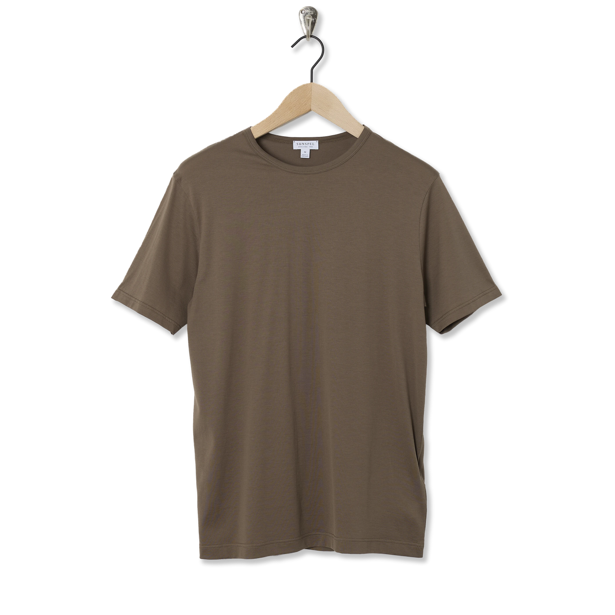 Sunspel Classic Crew T-Shirt Dark Cedar - Front