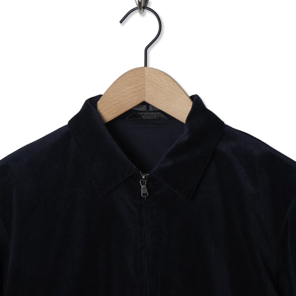 Sunspel Cord Harrington Jacket Navy - Detail 3