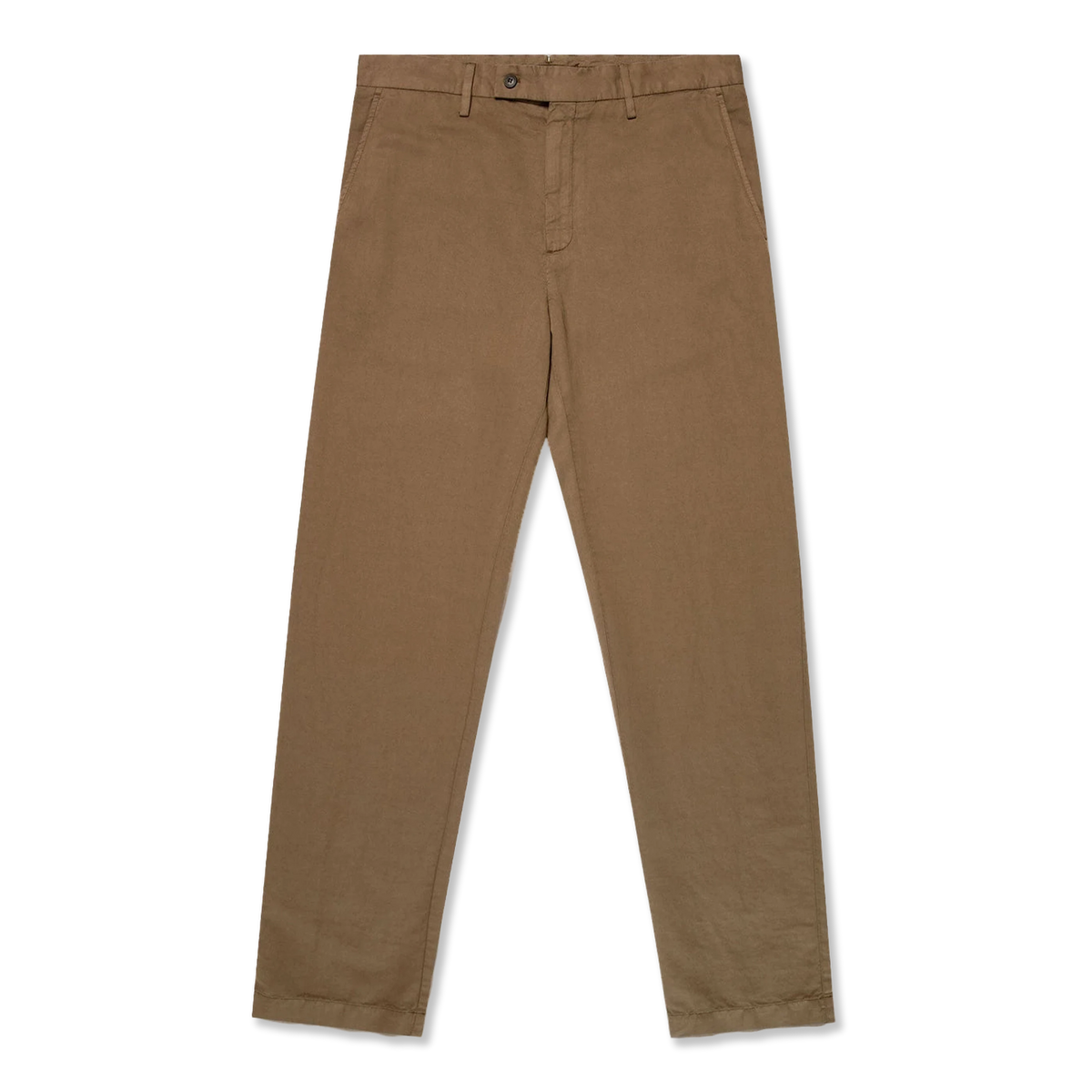 Sunspel Cotton Linen Trouser Dark Cedar 32" LEG - Front