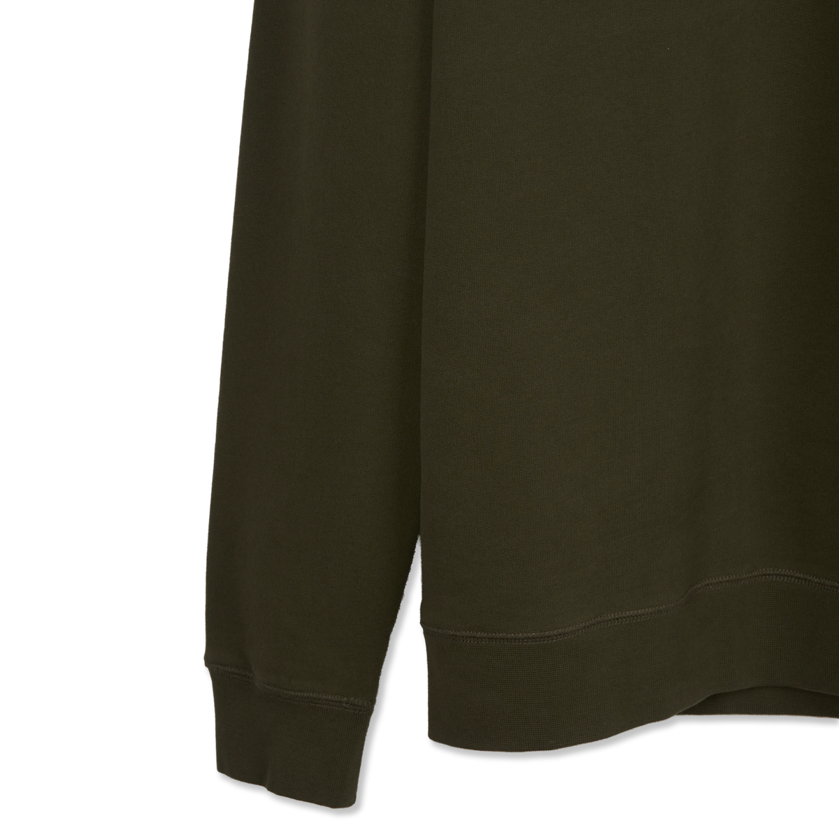 Sunspel Loopback Sweatshirt Loden Green - Detail 3