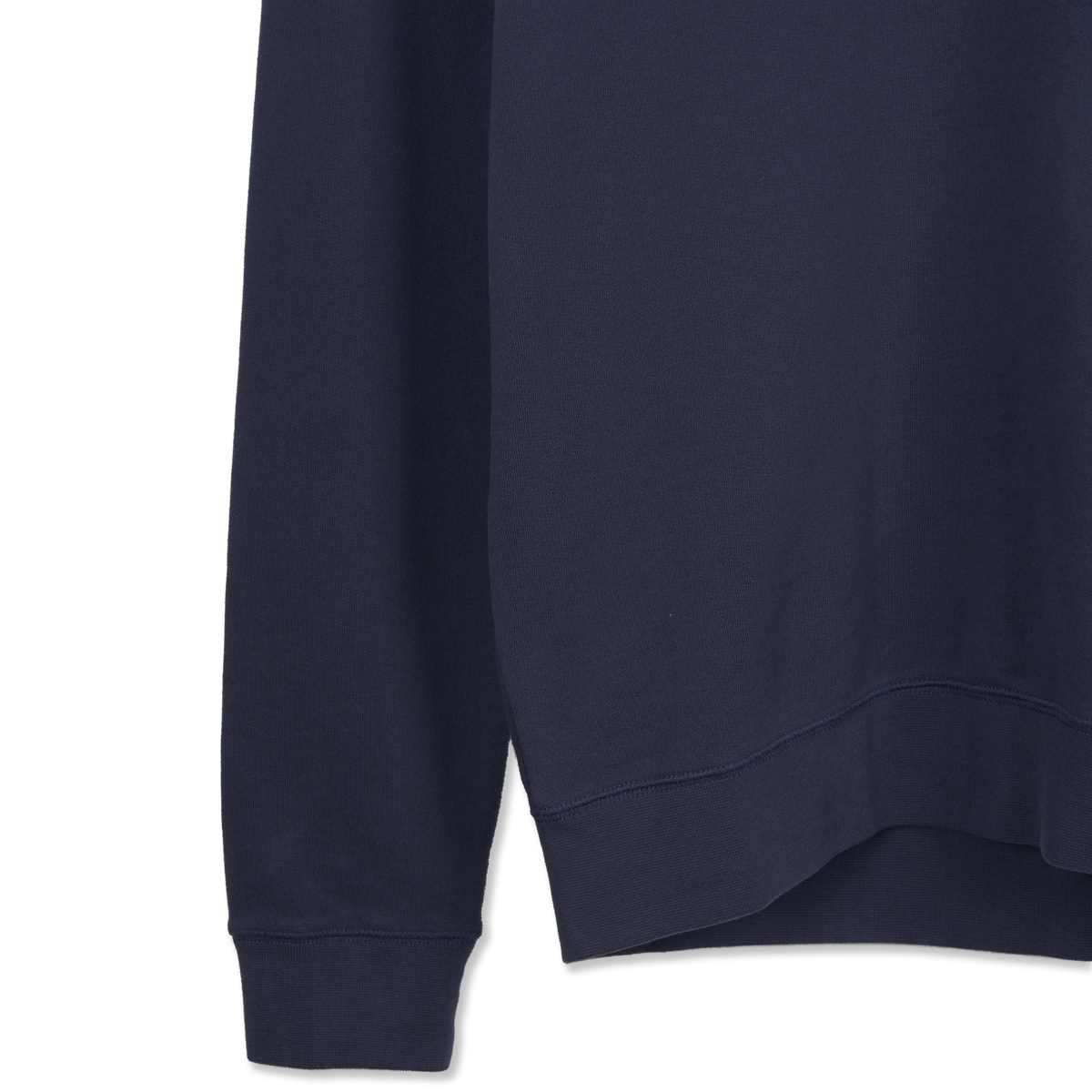 Sunspel Loopback Sweatshirt Navy - Detail 2