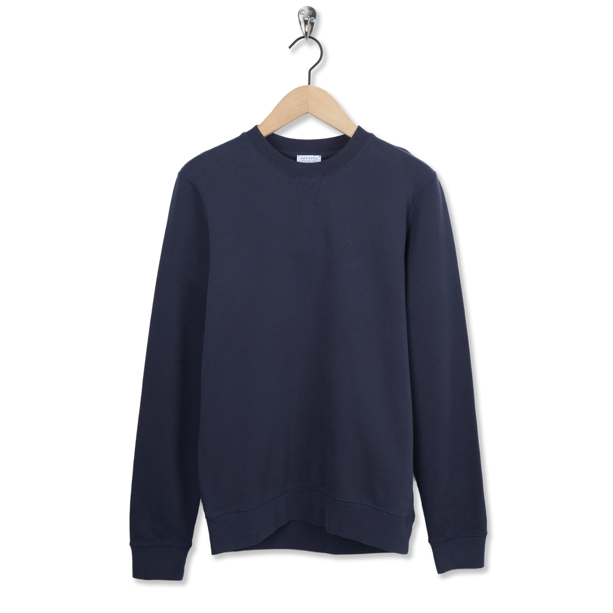Sunspel Loopback Sweatshirt Navy - Front