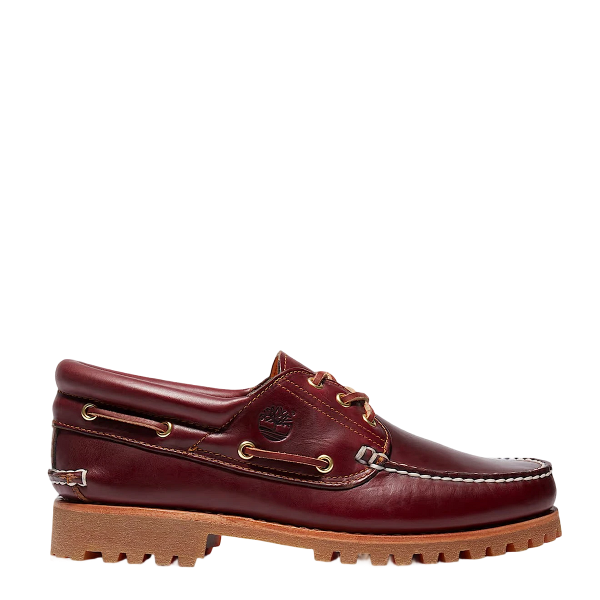 Timberland Authentic 3-Eye Lug Handsewn Boat Shoe Burgundy - View 1