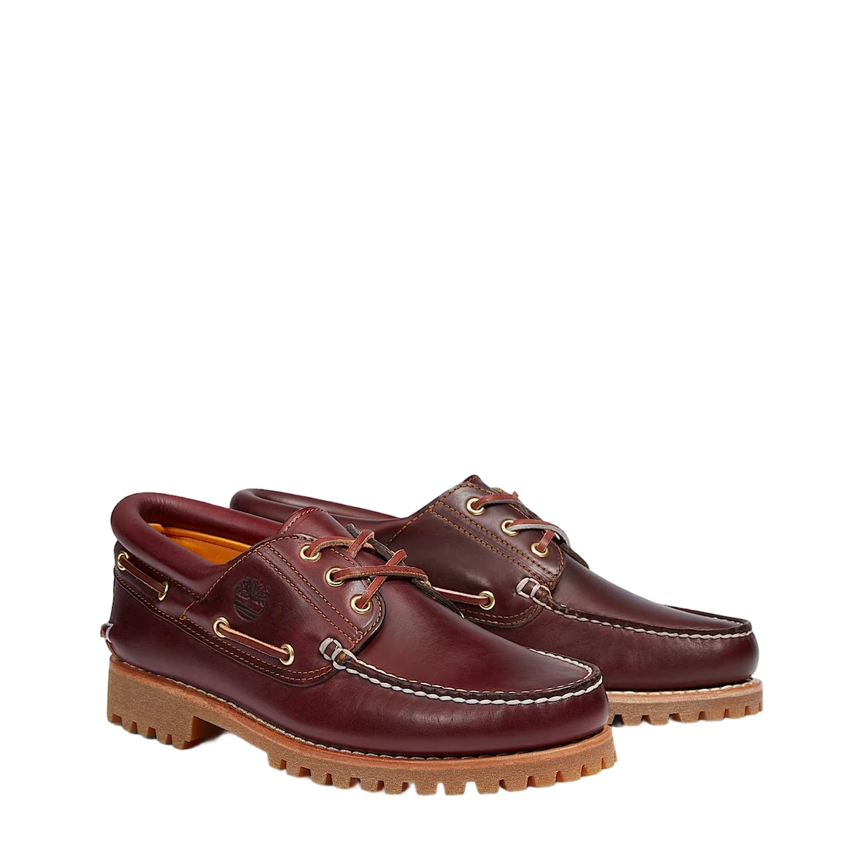 Timberland Authentic 3-Eye Lug Handsewn Boat Shoe Burgundy - View 2
