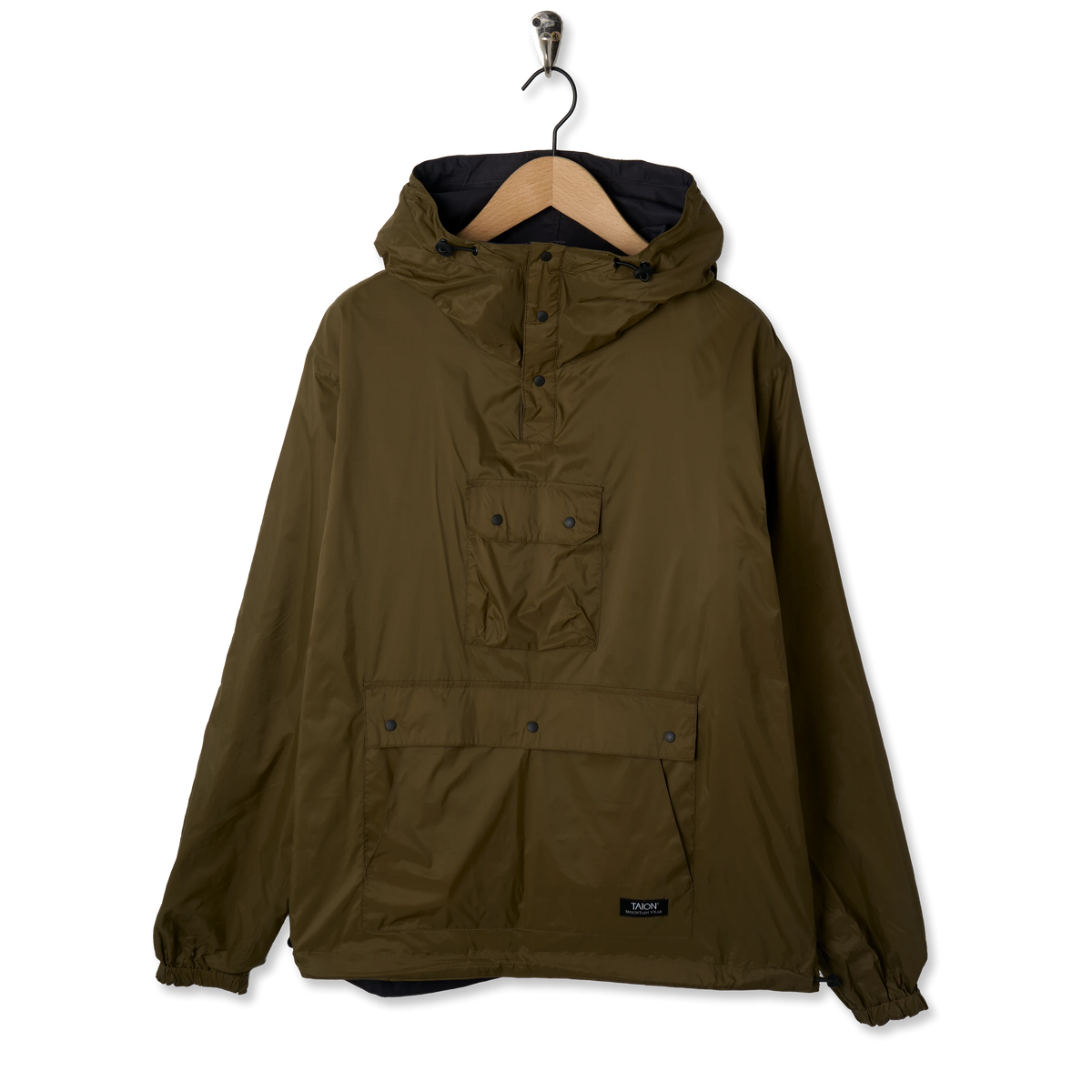 Taion Mountain Non Down Reversible Hooded Jacket Dark Olive / Dark Navy - Detail 7