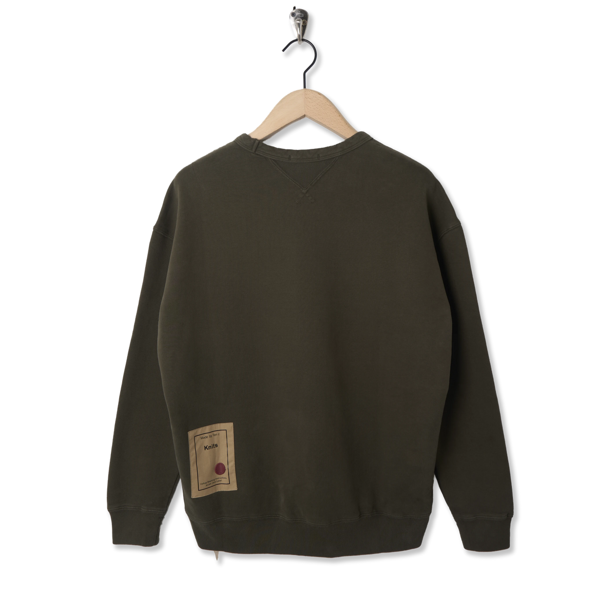 Ten C Felpa Girocollo Chiusa Crew Sweat Lizard Green - Back