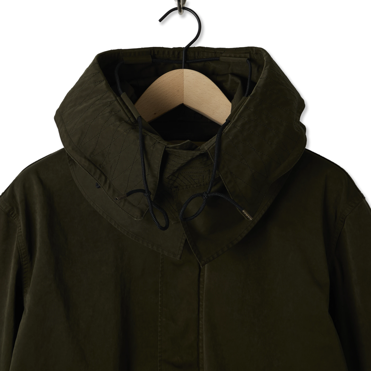 Ten C Hooded Parka Jacket Green - Detail 2