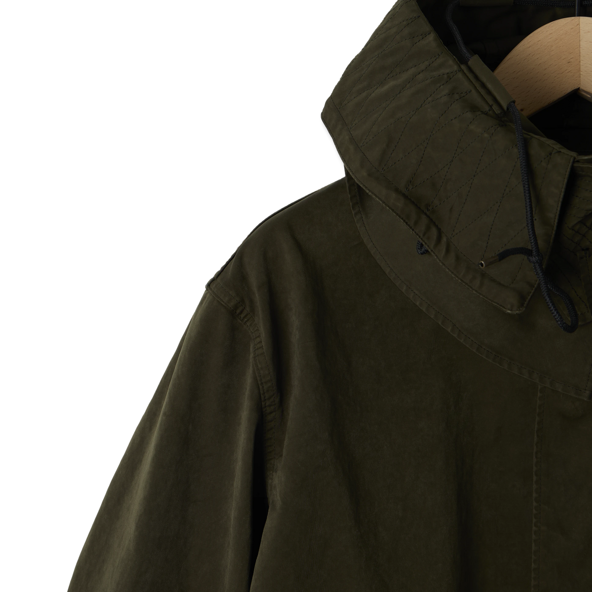 Ten C Hooded Parka Jacket Green - Detail 4