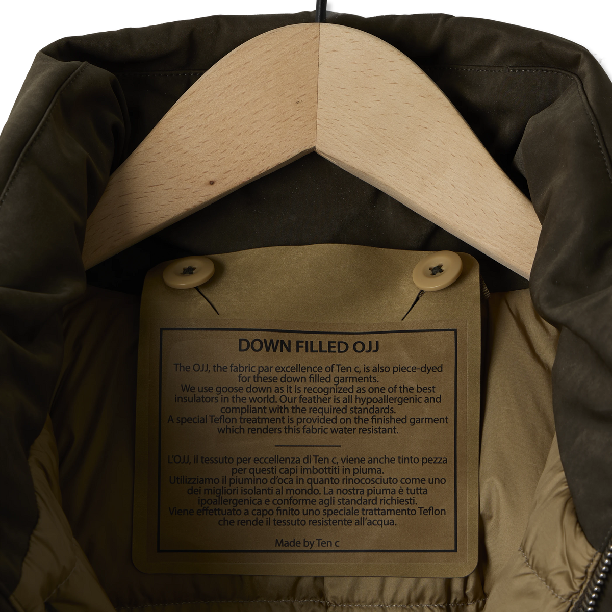 Ten C Hub Jacket Green Lizard - Detail 1