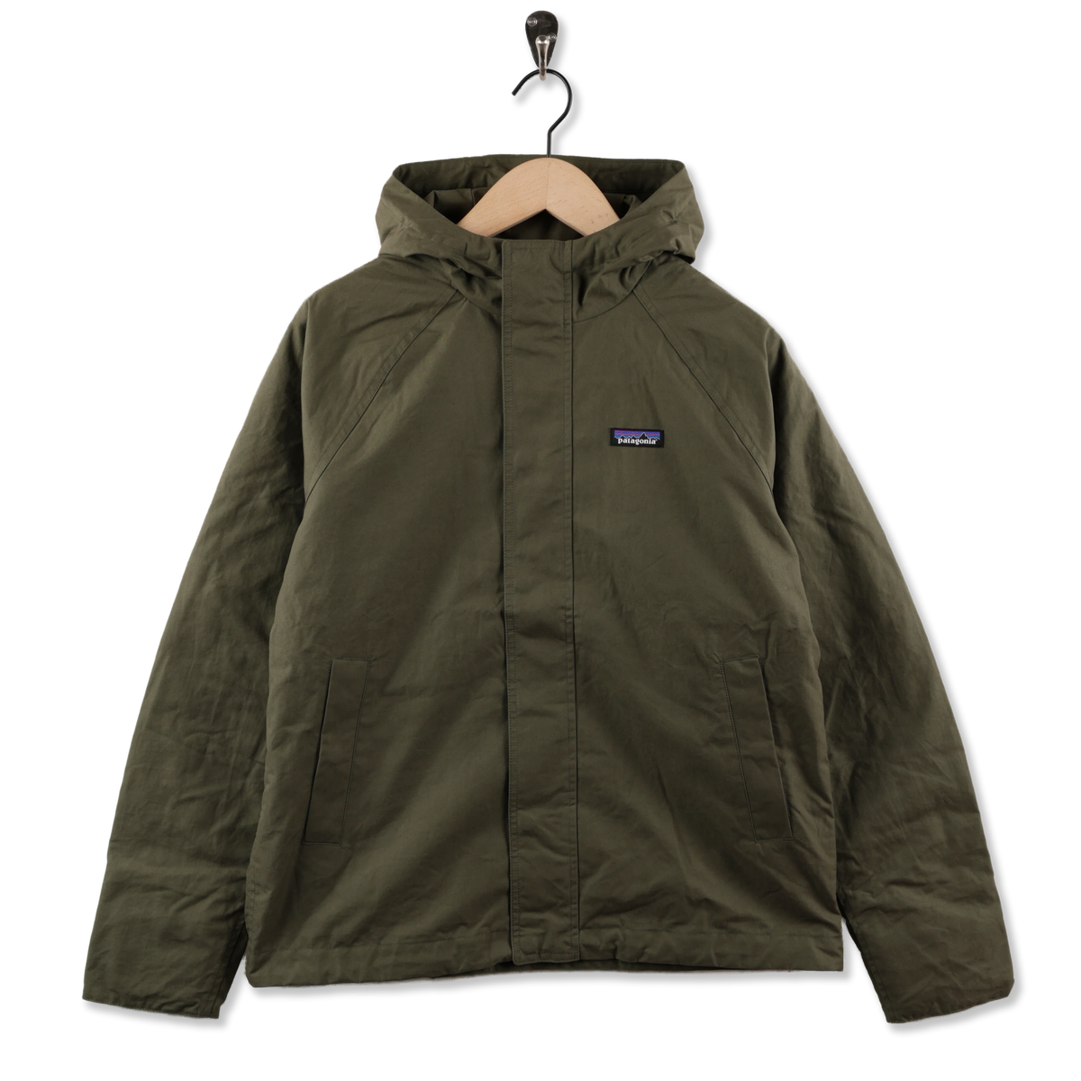 Patagonia Dry Wax Cotton Jacket Basin Green - Front